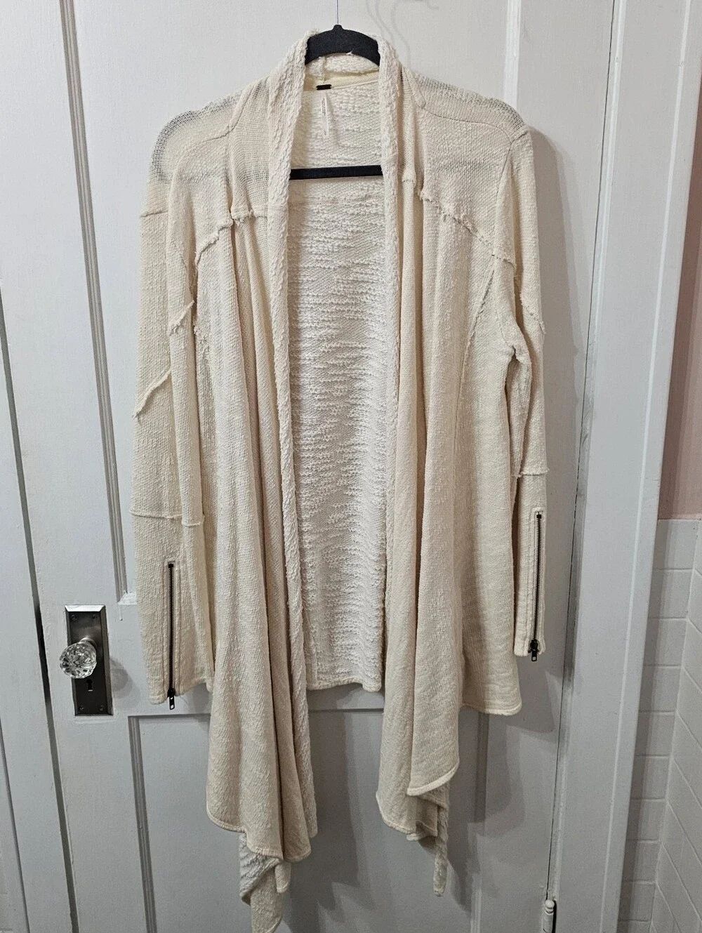 Free People In The Loop Open Front Cardigan Size Large In Excellent Condition - Picture 4 of 5